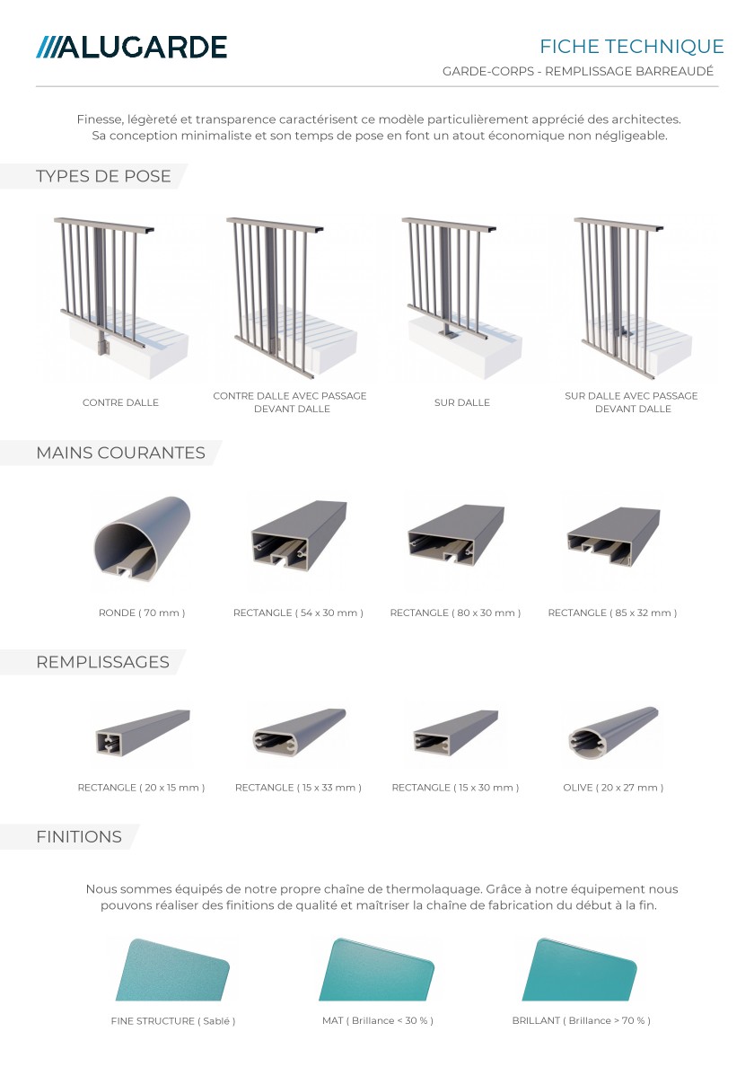 Garde-corps barreaudé